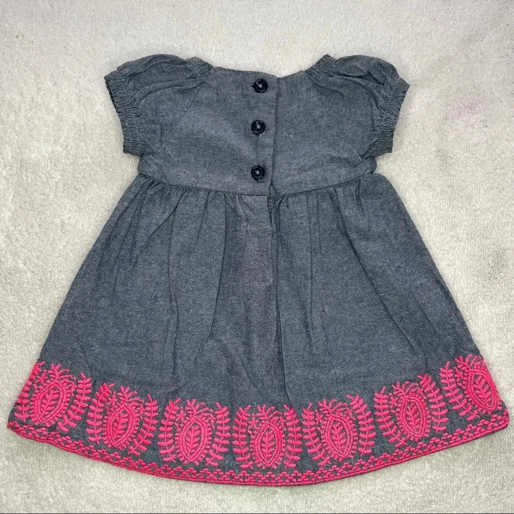 Genuine Kids Oshkosh Baby Girl 0-3 Months 100% Cotton Dress - Picture 2 of 6